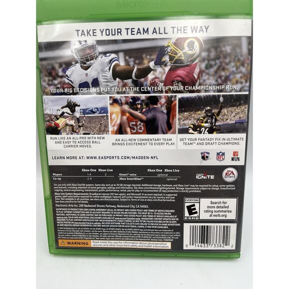 Madden NFL 17 (Microsoft Xbox One, 2016) CIB Pre-owned FREE Domestic Shipping - Picture 4 of 8